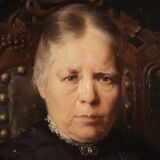 Tableau portrait de dame belge huile sur toile daté 1920