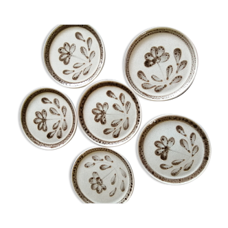 6 dessert plates Sarreguemines