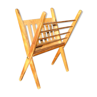 Porte revue scandinave en teck,  1960