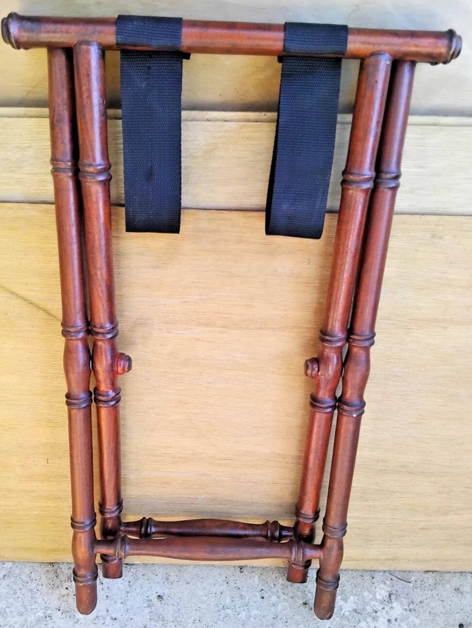 Vintage Rattan Butler's Tray on Stand