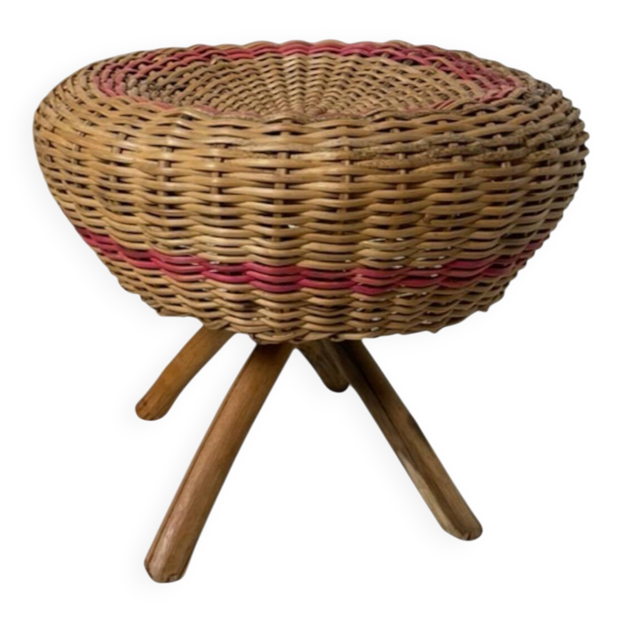 Rattan stool 1960