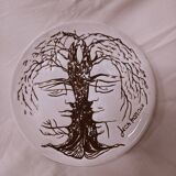 Vallauris ceramic plate, drawing by Jean Marais, 1970s