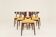 Scandinavian dining chairs set of 6 curly mustard