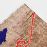 3x7 Vintage Brown & Pink Oriental Vintage Runner Rug, 82x210Cm