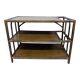 Large rattan console shelf/side table/TV/hi-fi unit
