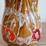 Ceramic pitcher signed Poët Laval Turban 70s
