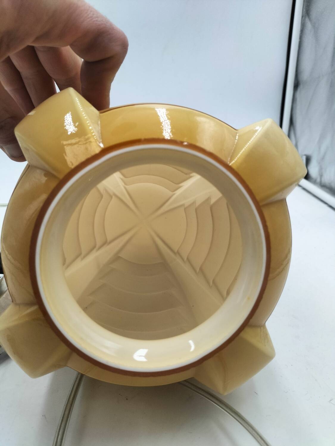 Art Deco glass table lamp