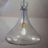 Designer drop pendant in blown and bubbled glass, Capital Lighting