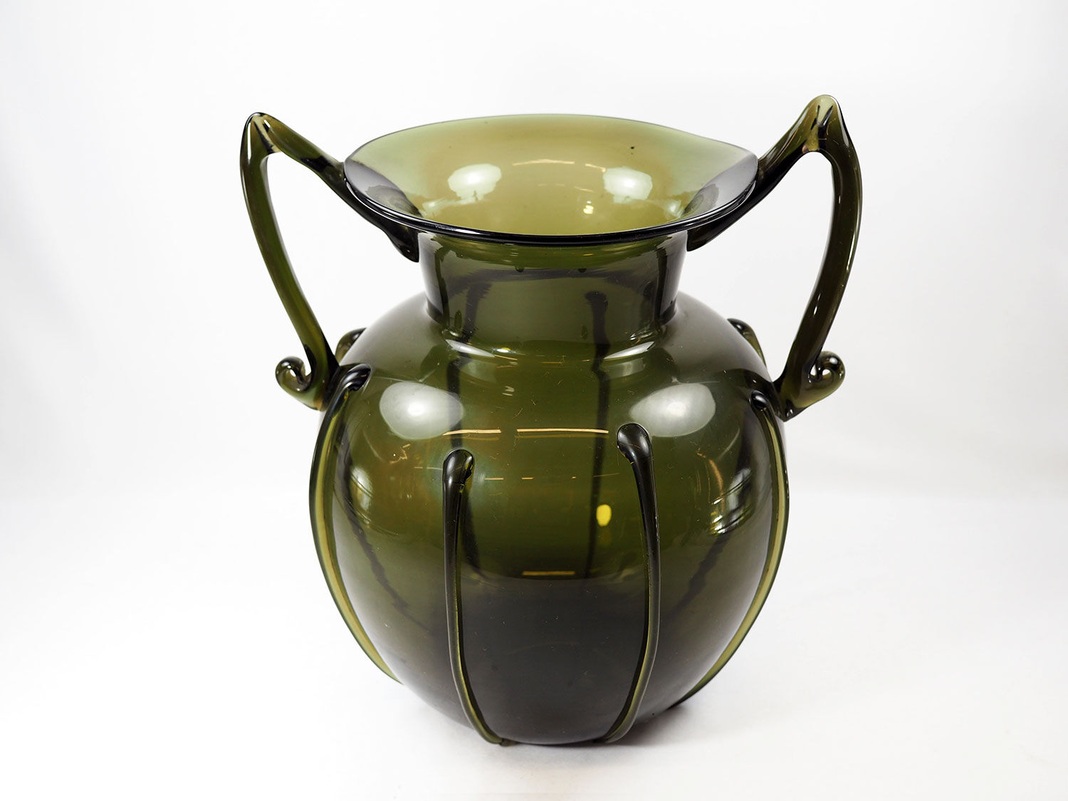 Art deco glass vase by Vittorio Zecchin for Cappellin Venini, 1920s