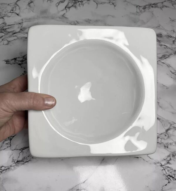 Vide-poche en porcelaine Yves Mohy pour Virebent 1970