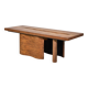Large coffee table ONDA, cherry and walnut