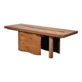 Large coffee table ONDA, cherry and walnut