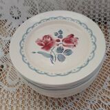 13 mismatched antique dessert plates