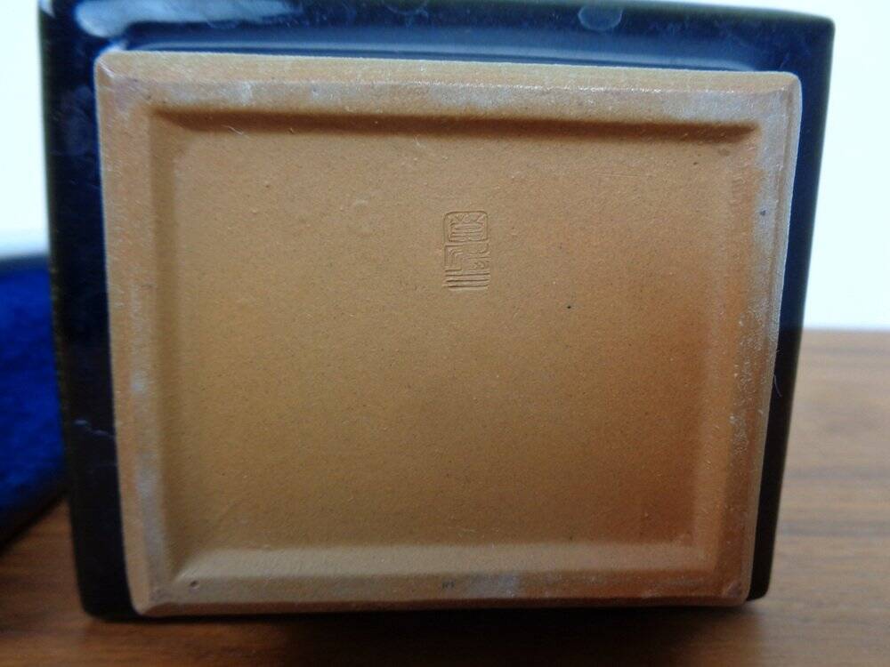 Blue Japanese ceramic vases, 1960s, set of 2