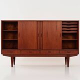 Teak highboard, Danish design, 1970s, production: Denmark
