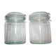 Jar old "La Lyonnaise" glass set of 2