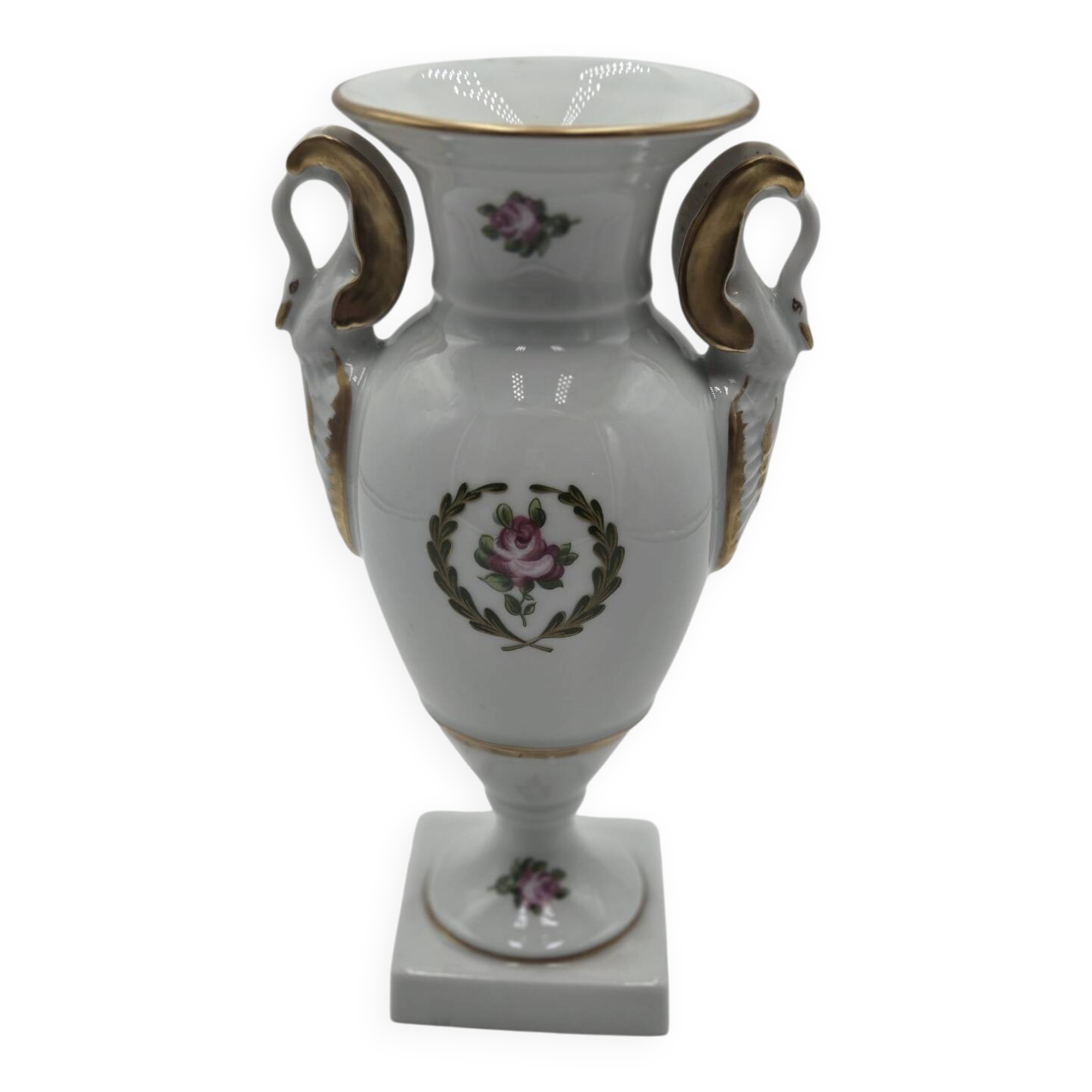 Limoges porcelain vase Castel decorated in the Empire style Saint-Cloud