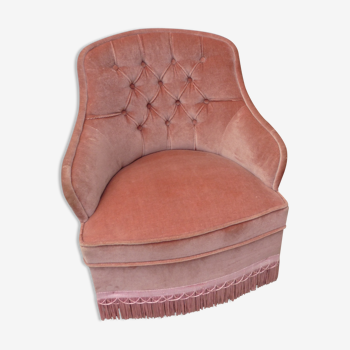 Toad old velvet armchair pink