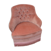 Toad old velvet armchair pink