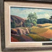Original Swedish Oil on Panel – "Landscape" by Gunnar Munther – Signed – Vintage and Framed – 64 × 38 cm (25.2" × 15")