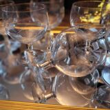 8 cut-glass balloon glasses – 1960s