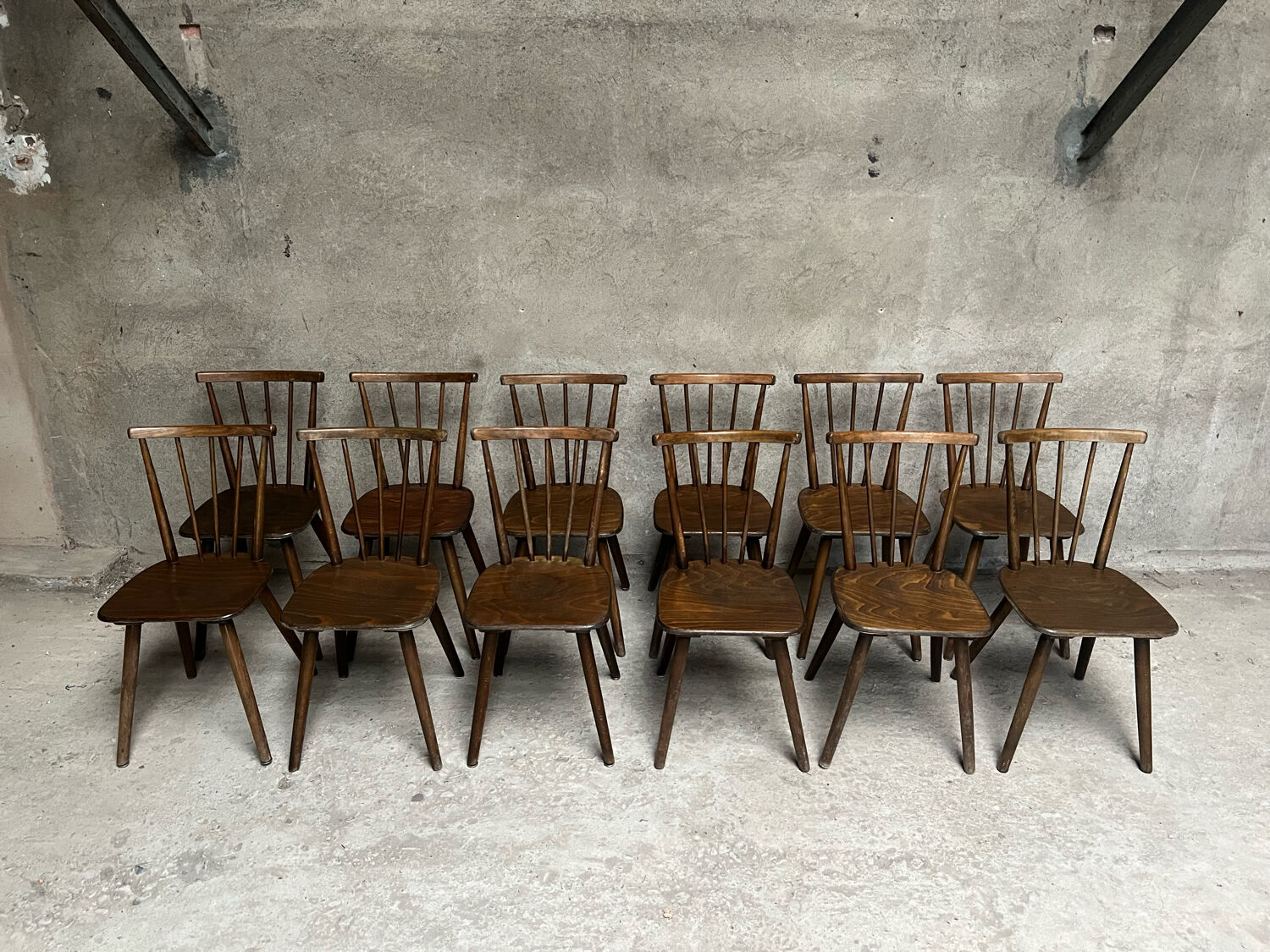 Series of 17 Fanette bistro chairs 1960 tapiovaara style
