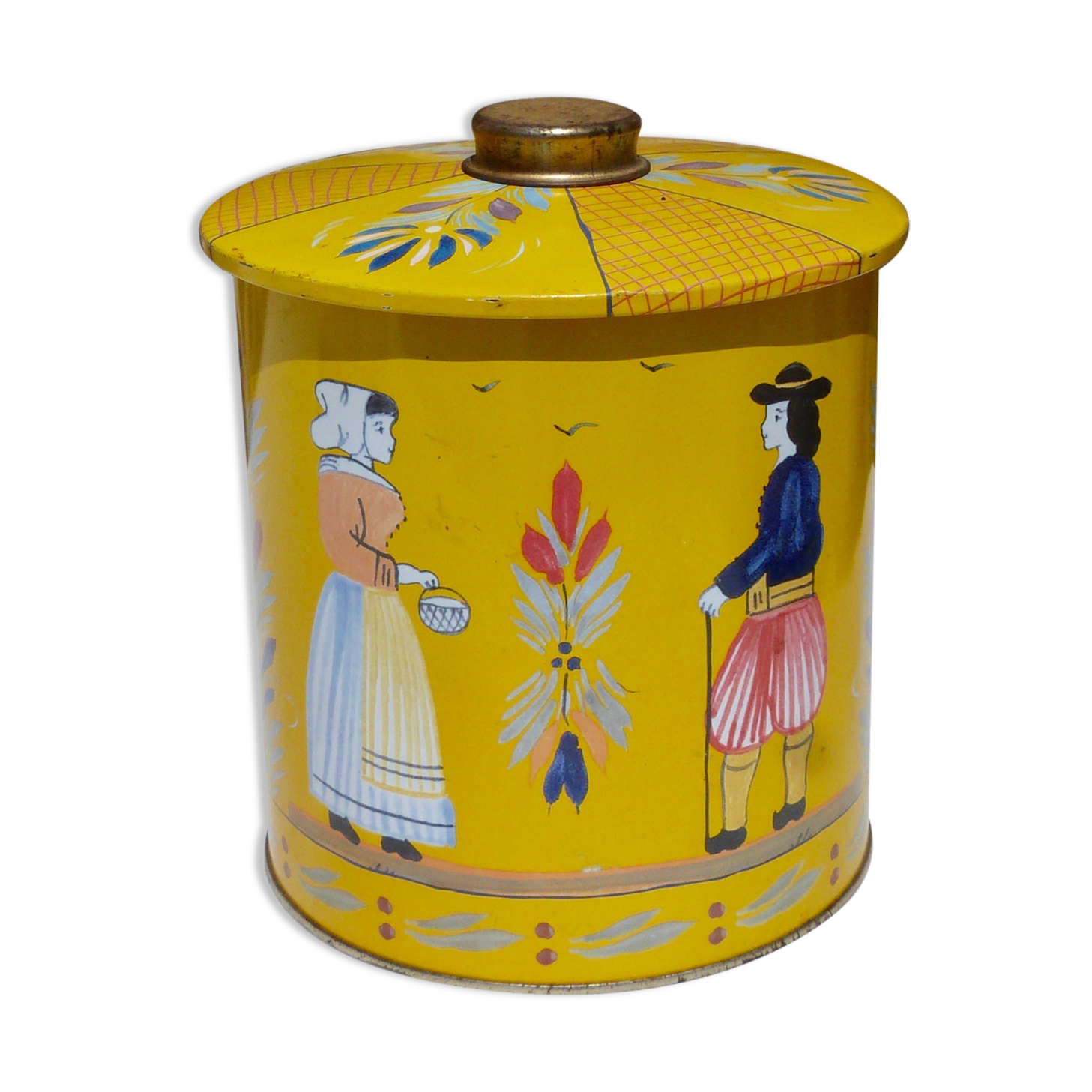 Breton metal box Quimper