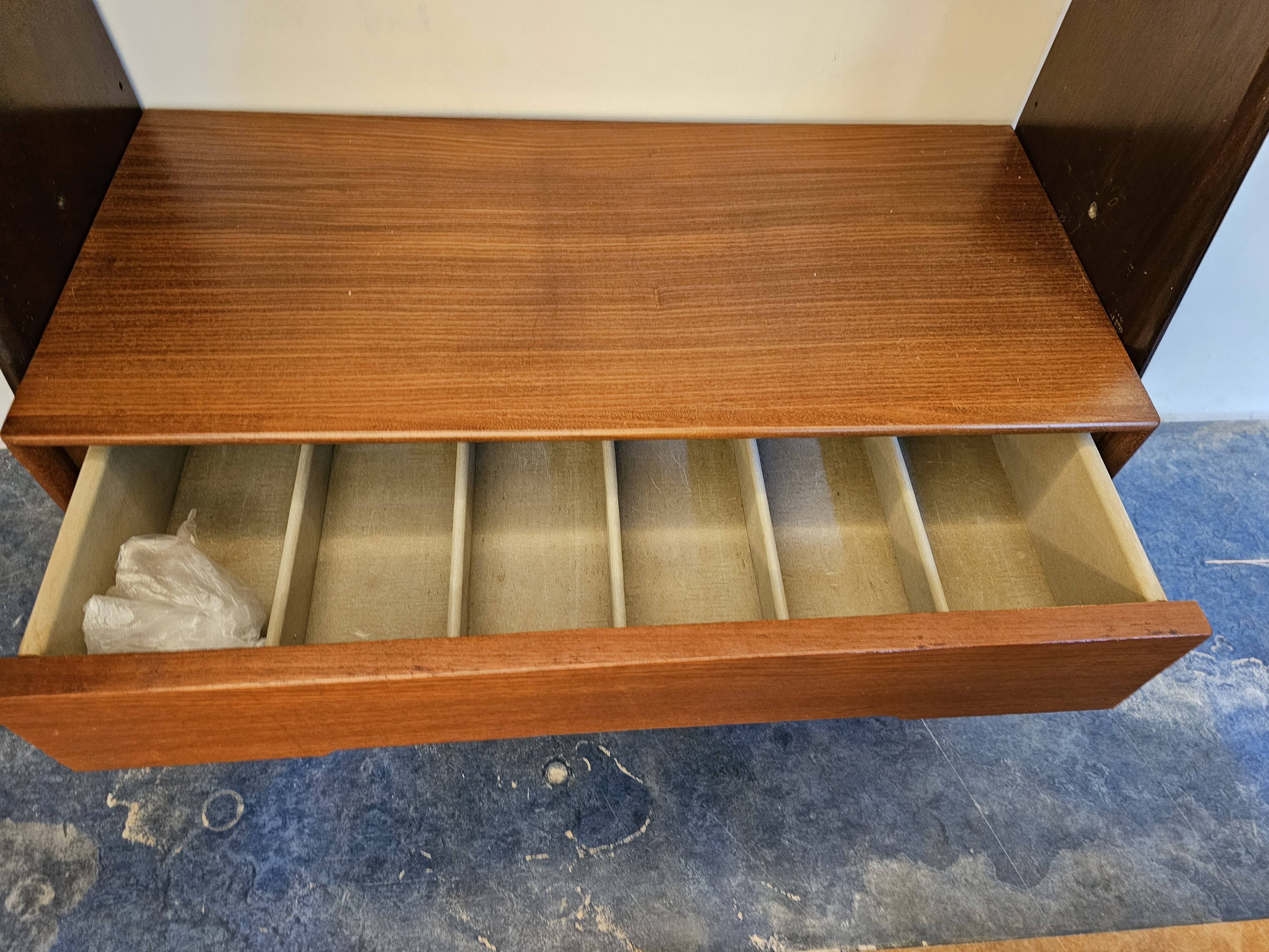 Wall unit wall cabinet teak vintage Dutch Design