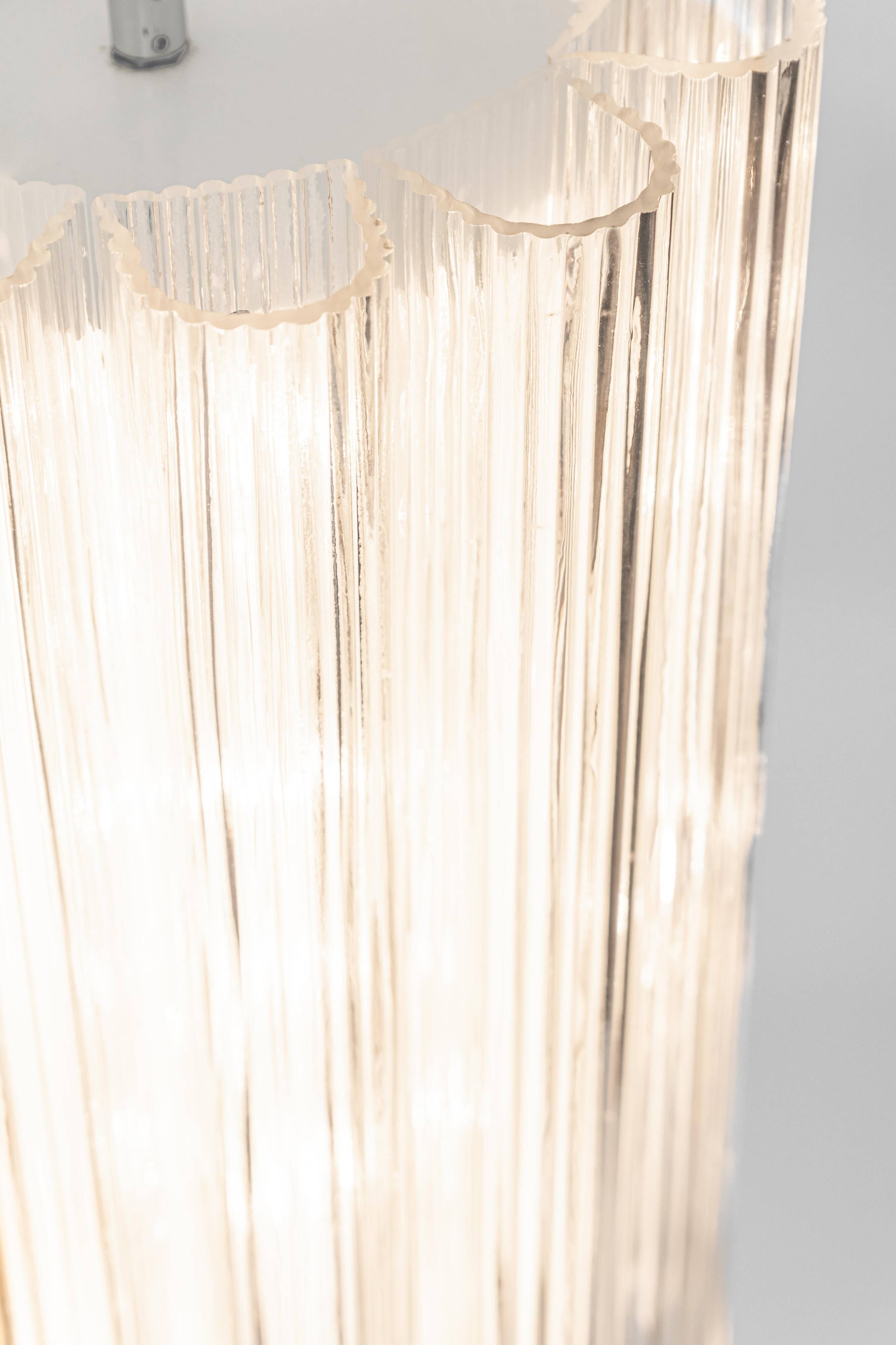 Cylindrical suspension with crystal glass by Doria, Germany, 1960s