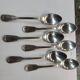 6 small silver-plated dessert spoons