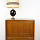 Bar storage in oak and brass, 50s - 60s