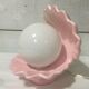 Iridescent pink shell lamp