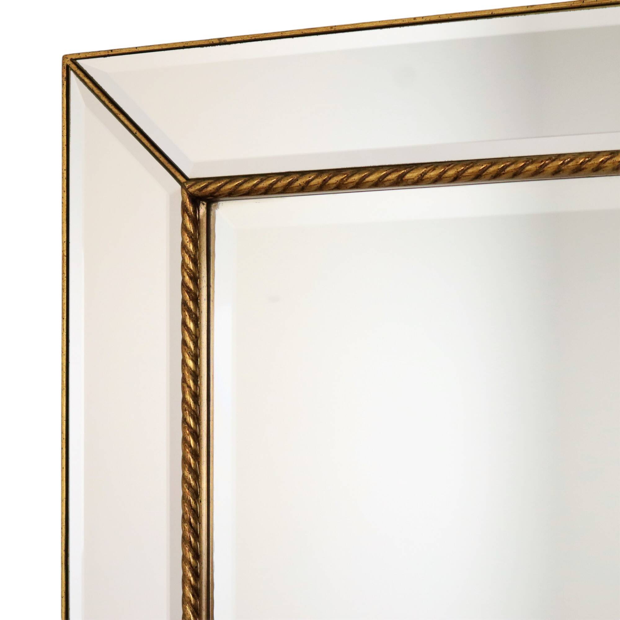 Deknudt Hollywood Regency Faceted XL Vintage Mirror 112 cm