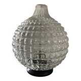 Vintage lamp from the 70s in molded glass