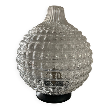 Lampe vintage des années 70 en verre moulé