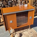 Buffet or vintage bar compass feet and casters