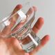 6 clear glass cups