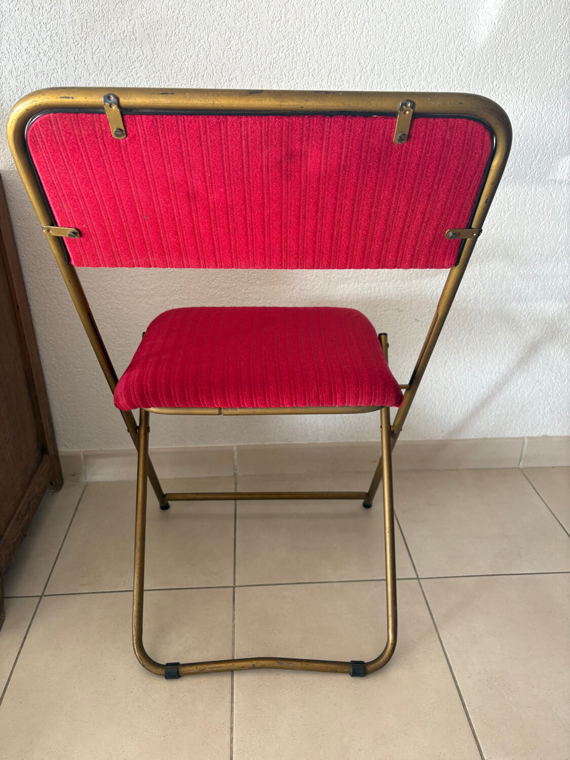Red Lafuma folding chair