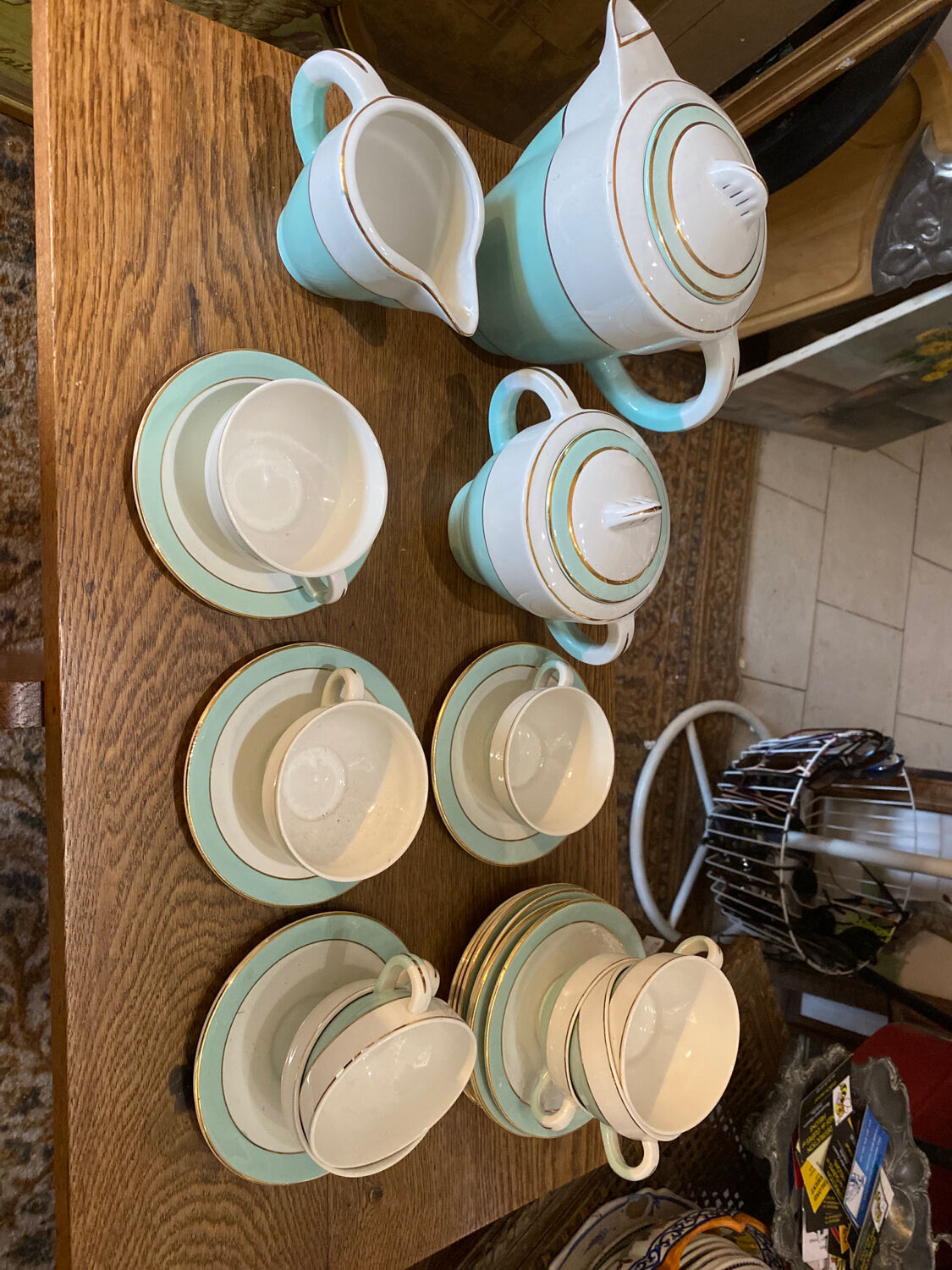 Dorchies earthenware coffee set 8 cups