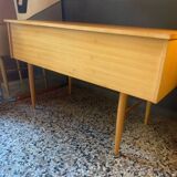 Scandinavian-style desk in light wood