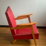 Vintage skaï armchair