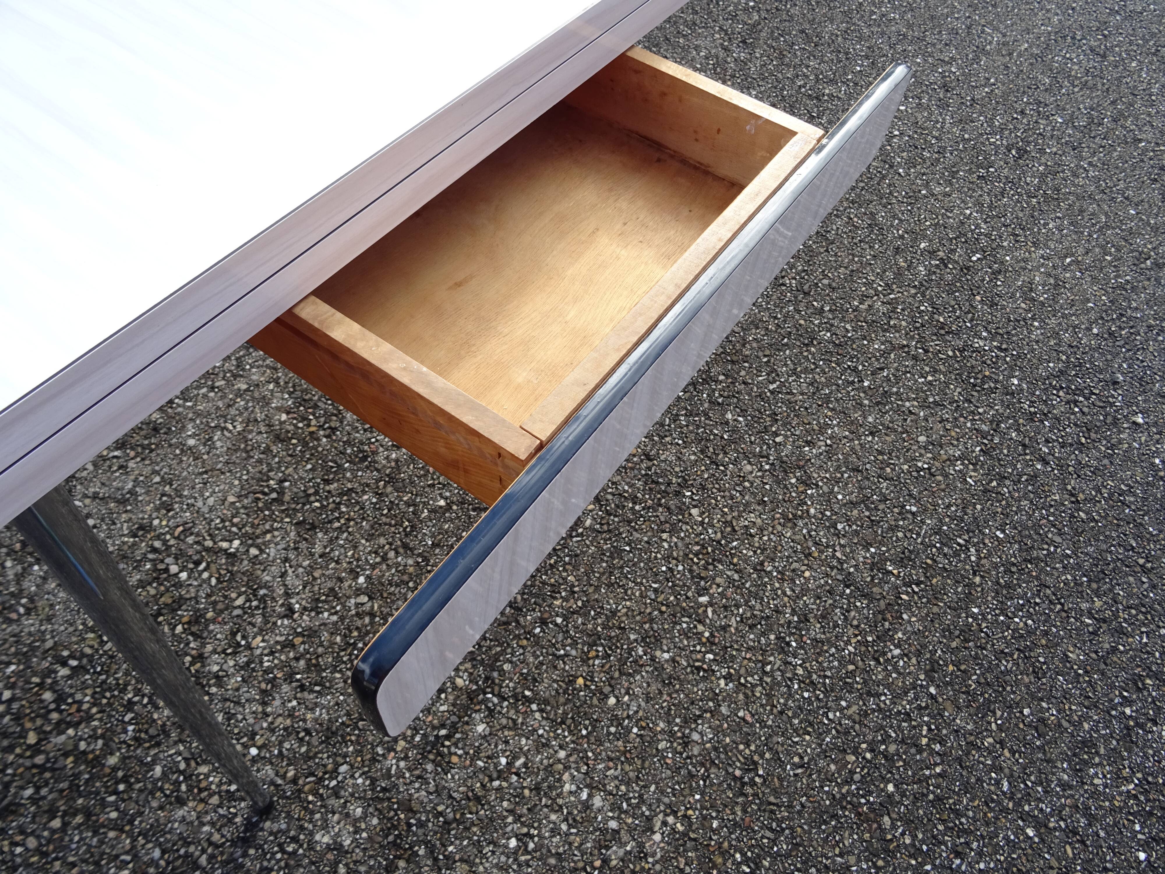 Vintage 60s white formica chrome kitchen table