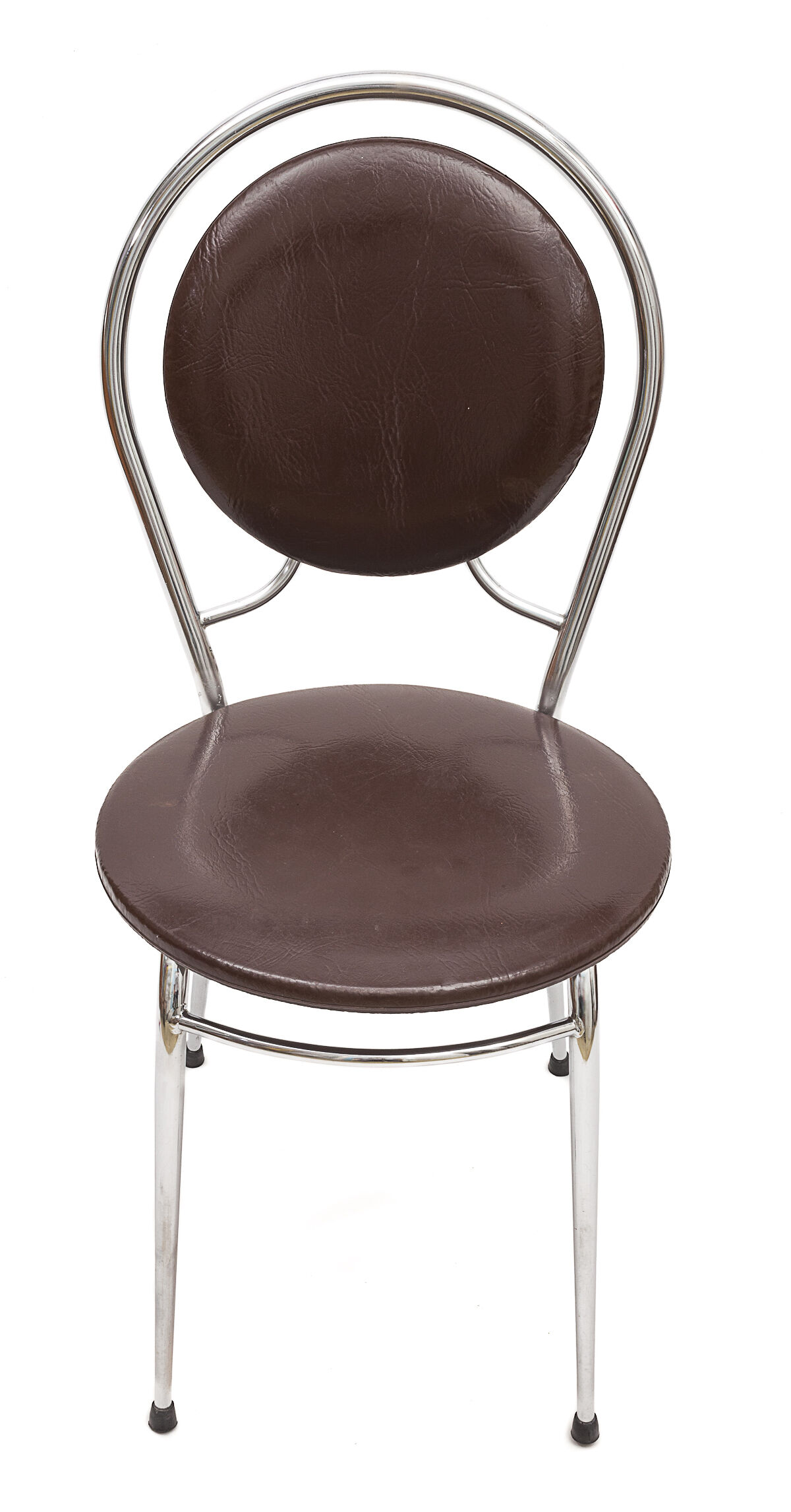 6 chairs Soudexvinyl chocolate, vintage 1970