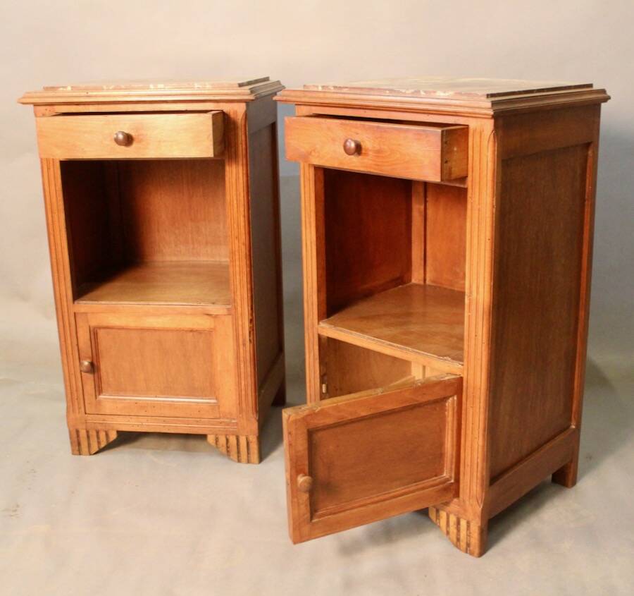 Pair of art deco bedside tables