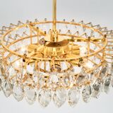 Lustre Bakalowits in brass and crystal glass, Austria, 1960s