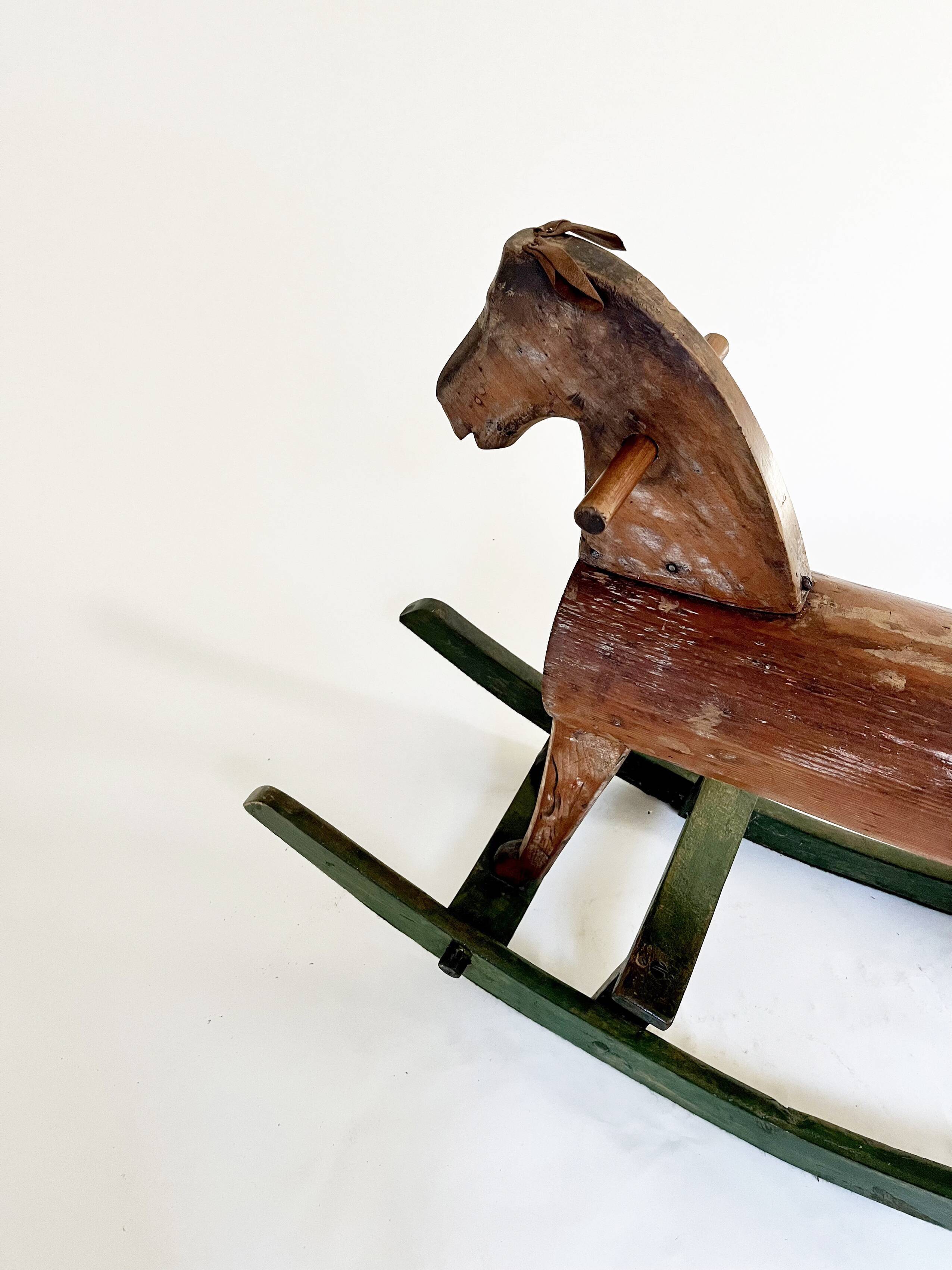 Wooden rocking horse