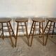 Set of 4 1950s bar top stools