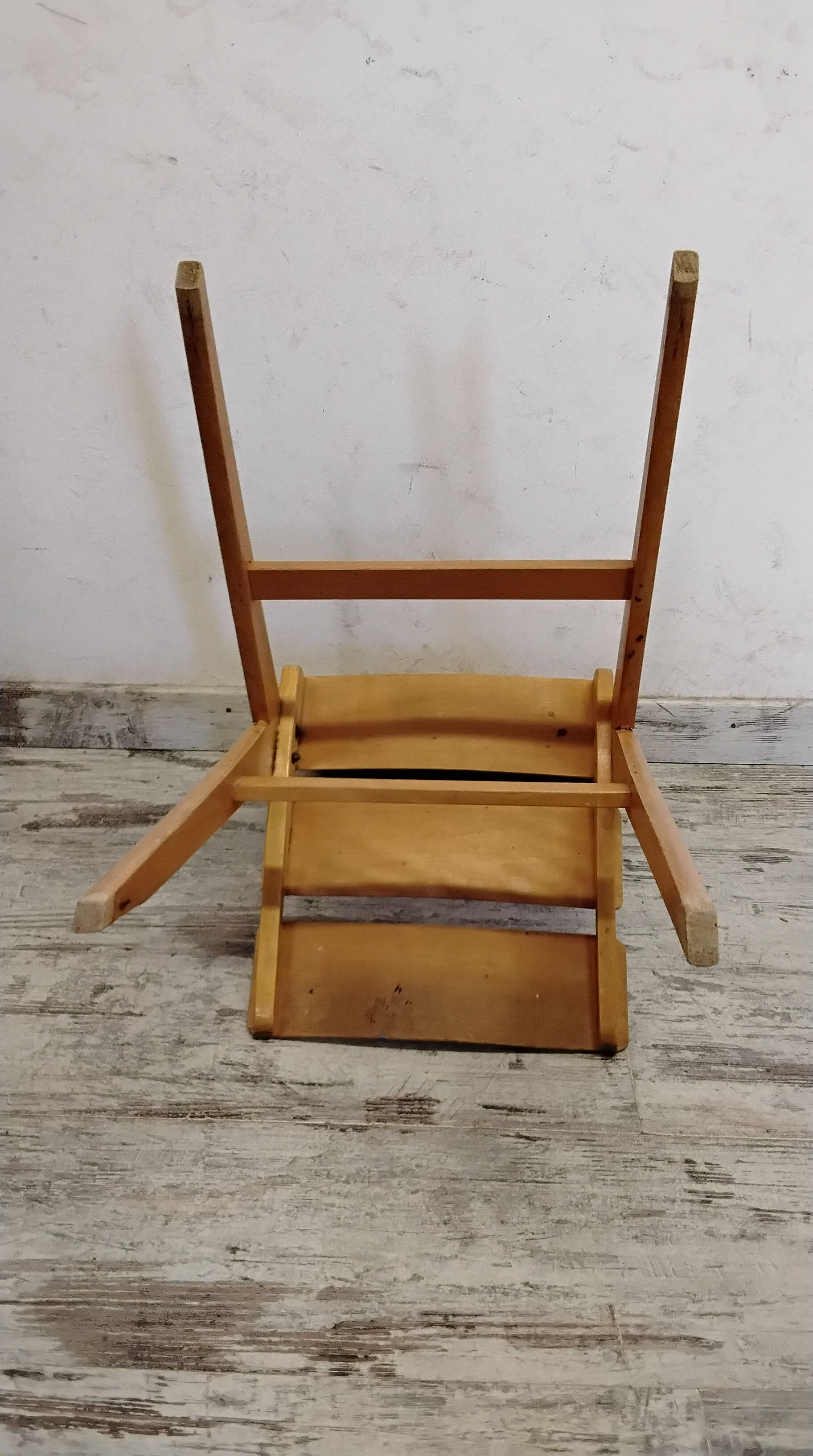 Bureau vintage pieds compas et sa chaise années 50/60