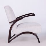 Pair of Grey ArtDeco Beech Armchairs, Jindrich Halabala, UP Zavody, 1930s
