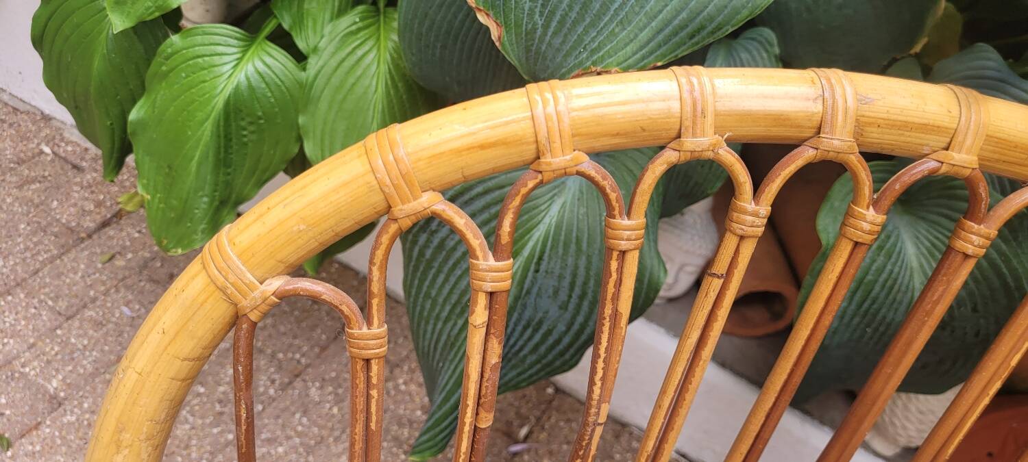 60s rattan children's bed
